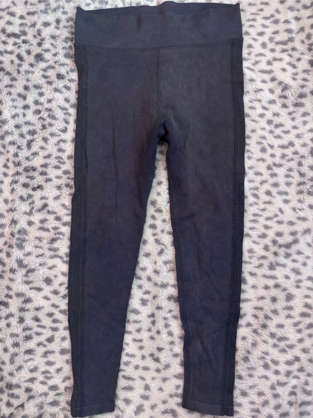 Black Textured Leggings aerie size xl